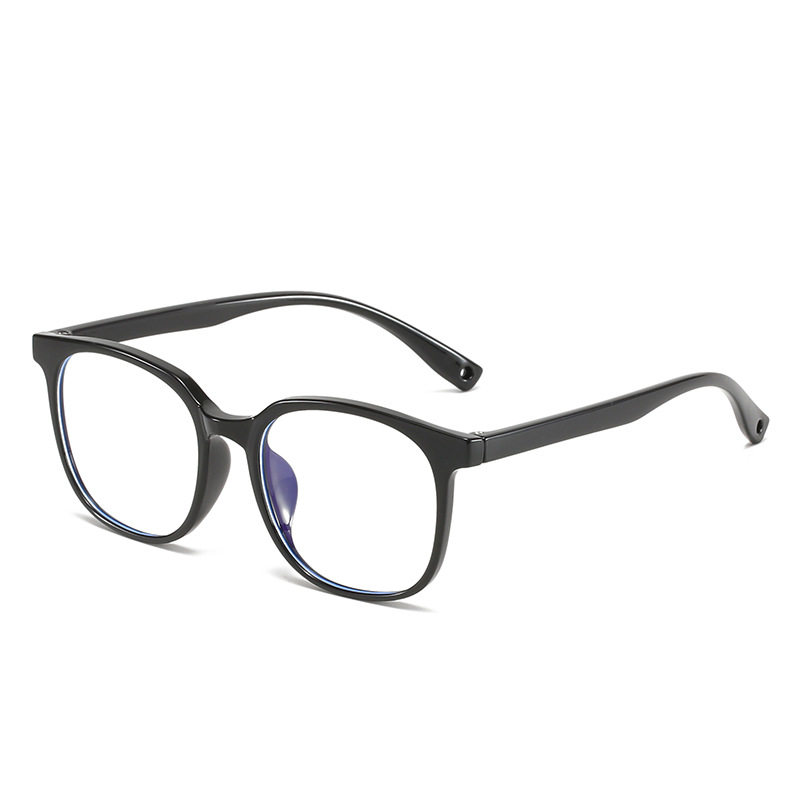 杰特TR90硅胶儿童防蓝光眼镜 硅胶鼻托透色时尚方框平光镜 2076