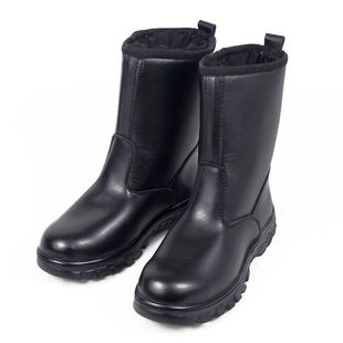 油田靴子男女高筒高帮牛皮棉靴电焊工钢包头防砸防刺穿防烫劳保鞋