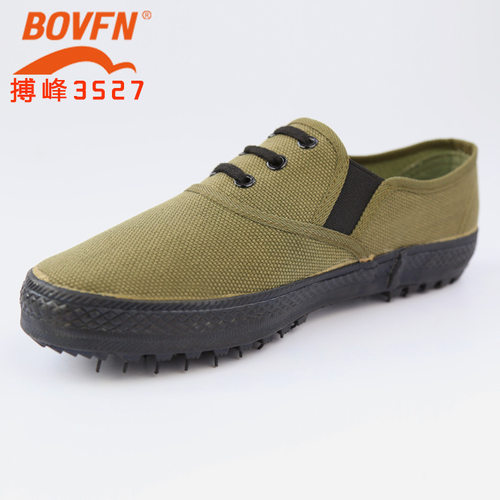 一脚蹬工地帆布劳动鞋