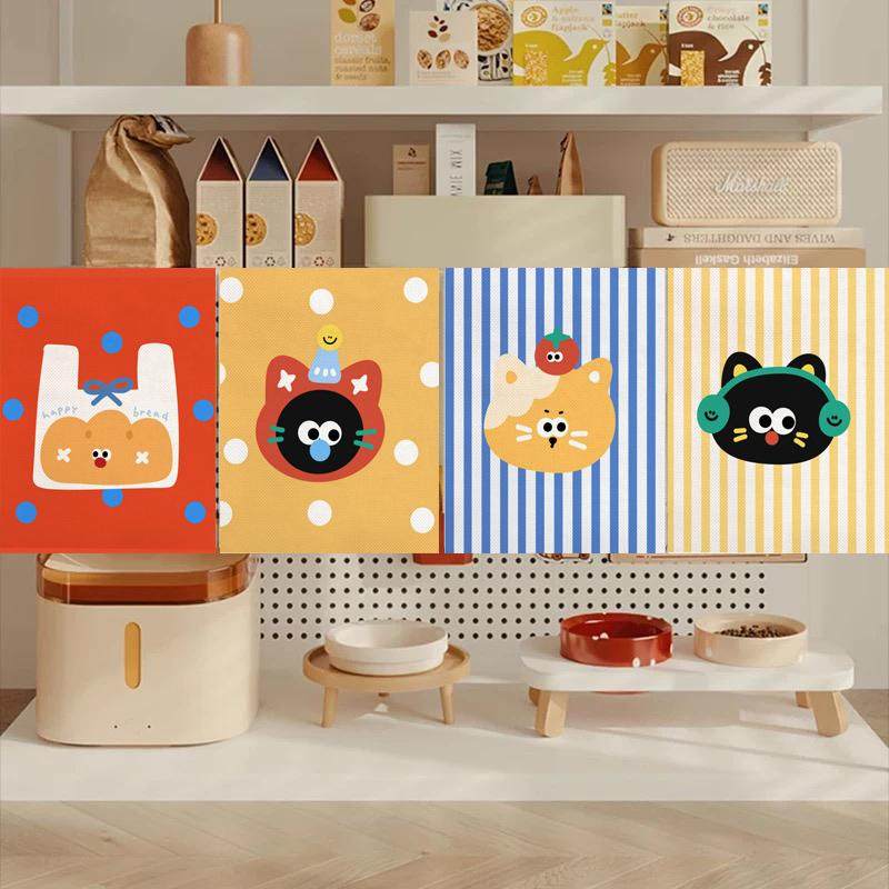 卡通门帘猫砂盆隔断帘免打孔猫窝半帘厕所宠物柜子短帘定制遮挡帘,居家布艺,门帘,淘宝优惠券,粉丝福利购,淘宝优惠卷