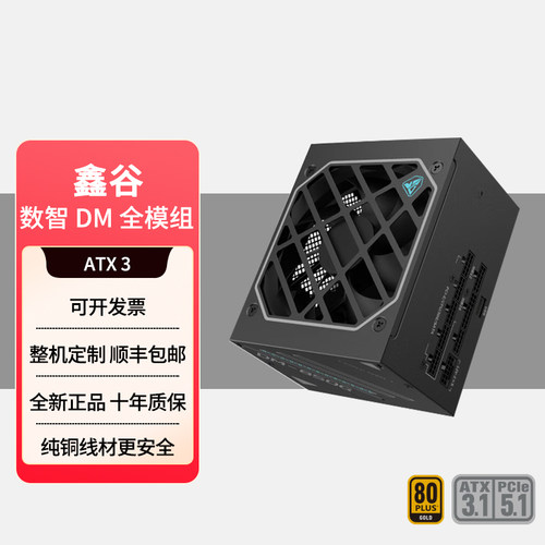 鑫谷数智DM750/850/1000G冰山版金牌全模组电脑GM650W电源ATX3.1