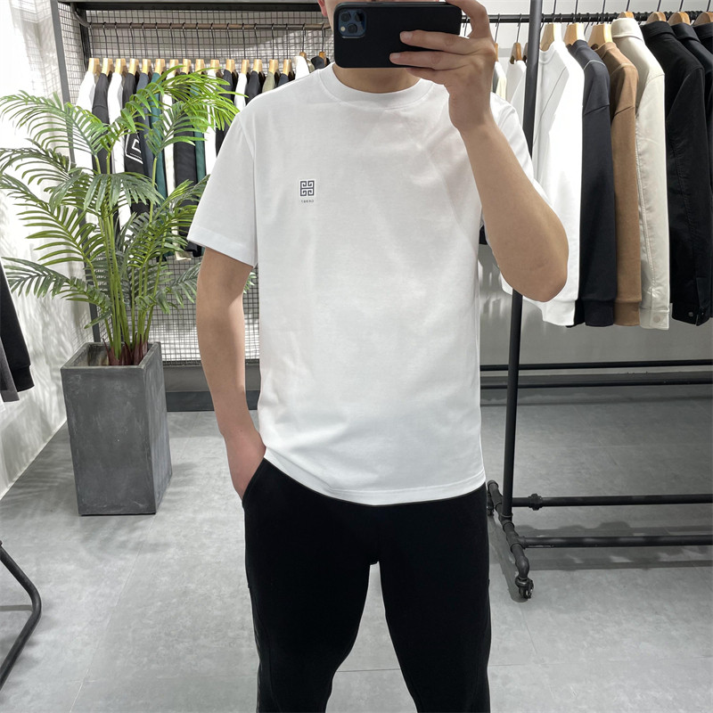 简约休闲印花圆领短袖T恤男半袖