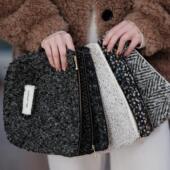 高级感小香风化妆包收纳包秋冬时尚 百搭女生大容量小众手拿包包