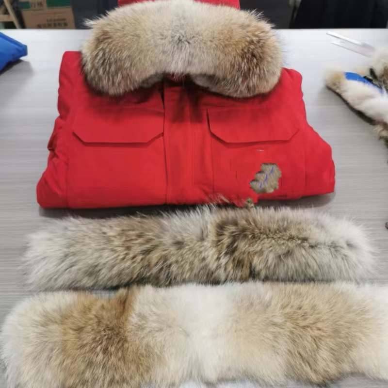 郊狼毛领大鹅羽绒服卿卿真毛领