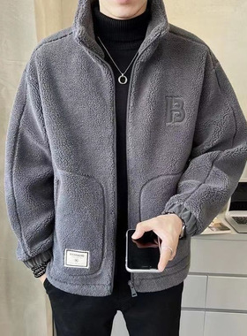Mens lamb wool cotton coat thick men's autumn winter clothes