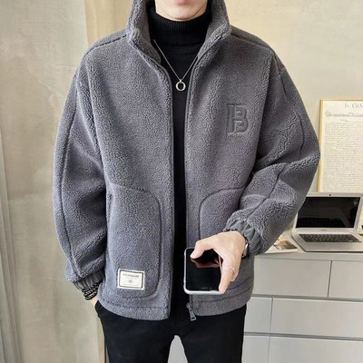 Mens lamb wool cotton coat thick men's autumn winter clothes
