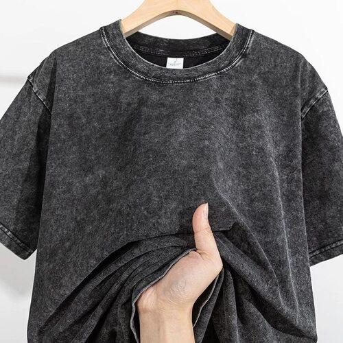 Men's Summer T-shirt 260G Cotton Vintage Washed T-Shirts