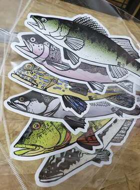 Huerco x PeterPerch 防水鱼种贴纸