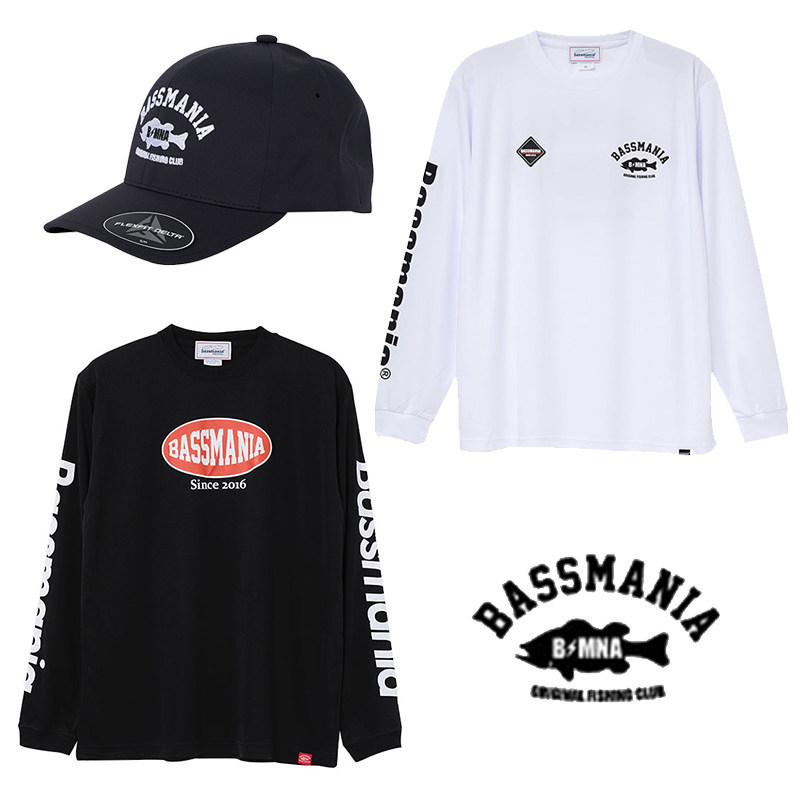Bassmania长袖宽松圆领速干防晒防紫外线运动T恤钓鱼休闲男鸭舌帽