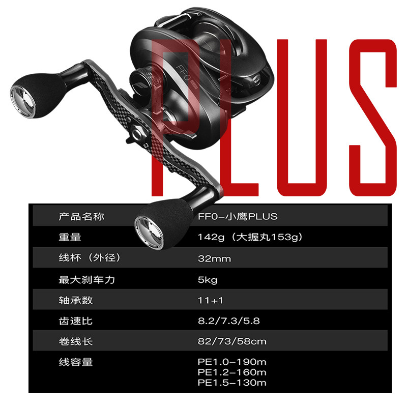 氢羽超级轮小鹰PRO泰山稳定系统精细钓水滴轮路亚轮鱼线轮