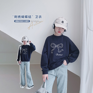 儿童学生长袖 女大童初中生时髦套头衫 上衣潮 新款 女童卫衣2025秋装