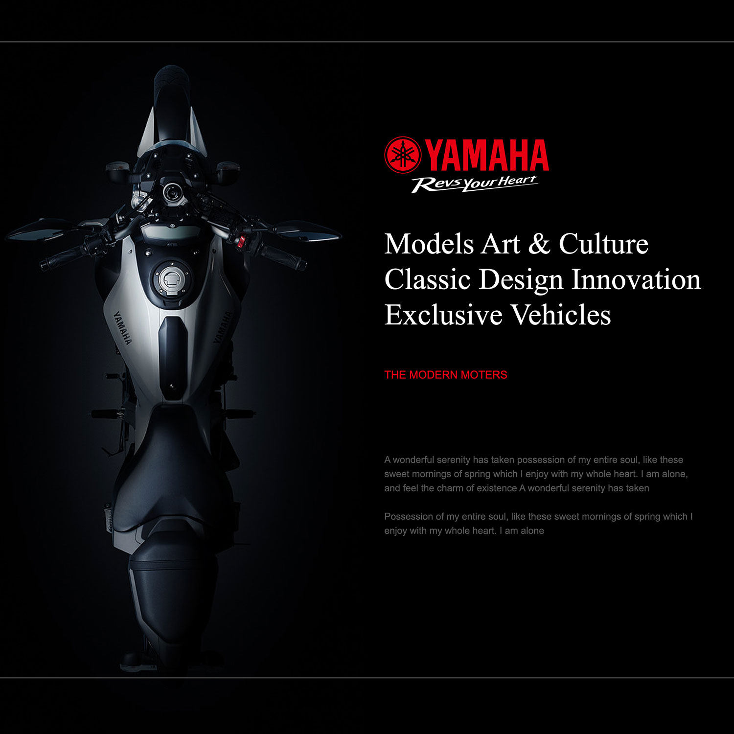 100页雅马哈摩托车机车ppt模板yamaha摩托车赛车复古机车配件ppt