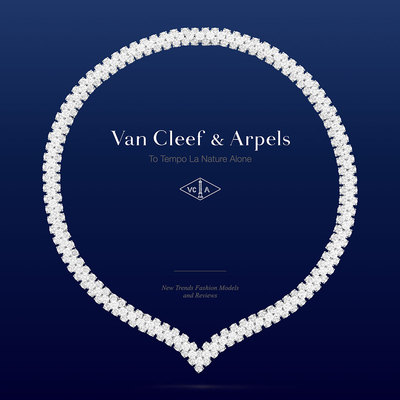 100页梵克雅宝珠宝ppt模板VanCleef&Arpels首饰钻石宝石项链戒指