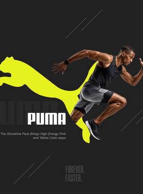 100页彪马keynote模板puma 运动鞋旅游鞋帆布鞋球鞋设计服装品牌
