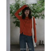 毛衣长袖 洋气打底衫 上衣设计感小众 针织衫 女2019春秋外穿宽松短款