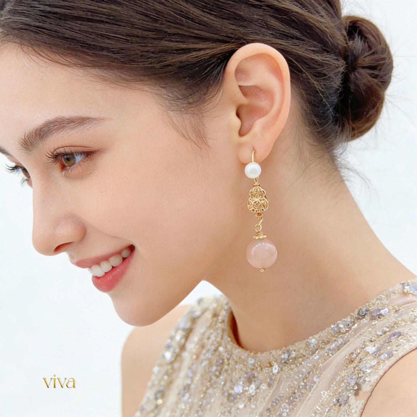 Vivajewels法式高级感珍珠耳钉女气质风大气风轻奢耳环爆闪大风吹,饰品/流行首饰/时尚饰品新,耳钉,淘宝优惠券,粉丝福利购,淘宝优惠卷