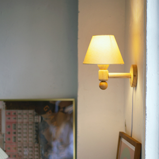 几何壁灯 viele 木艺客厅卧室床头北欧侘寂中古民宿走道 Wie 德国