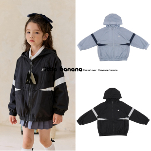 连帽柔软轻薄透气休闲拉链防晒风衣外套 不打折韩国原厂春秋夏长袖