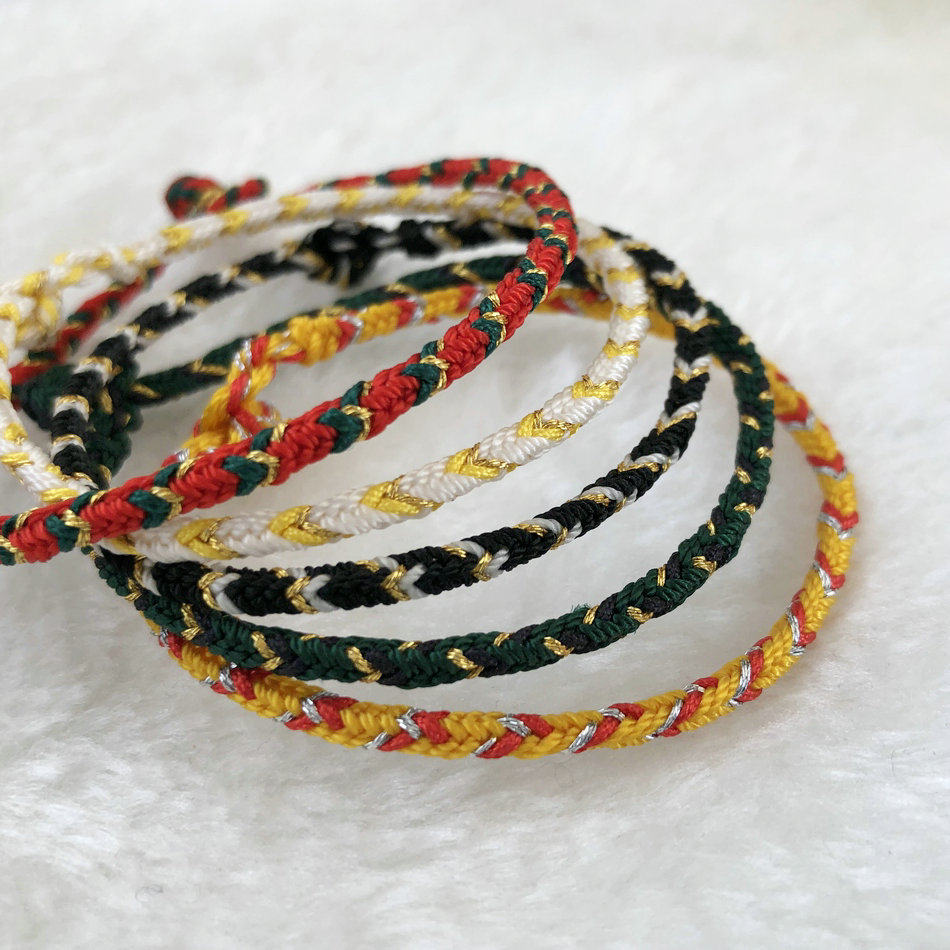 西藏直发彩色手绳编织男女
