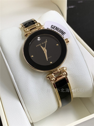 美国黑色合金简约风石英手表现货