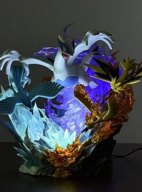 神奇宝贝PPAP三圣鸟组洛奇亚手办动漫二次元模型摆件周边礼物