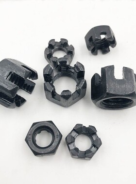 开2槽螺帽槽型螺母开花螺母细牙M8M10M1M14M16M18M2M0M24M3036M48