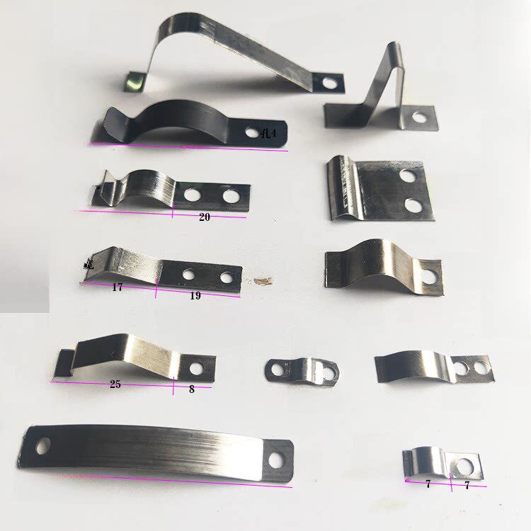 压压线弹片孔固压片螺丝孔固定弹簧片弹定性片弹簧钢带不锈钢弹片