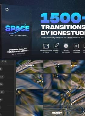 1500多种视频剪辑转场过渡特效动画PR脚本AtomX预设包Premiere