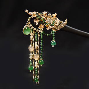 《孔雀东南飞》华容珠翠原创发簪气质古典国风新中式旗袍盘发饰