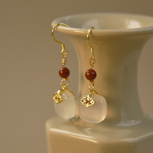 华容珠翠原创复古耳环古典新中式国风旗袍太太服配饰耳坠