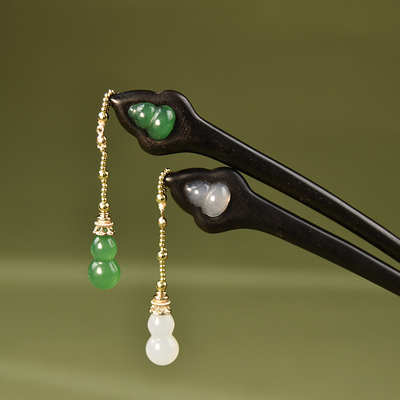 华容珠翠原创木质发簪日常简约丸子头盘发饰旗袍新中式国风头饰