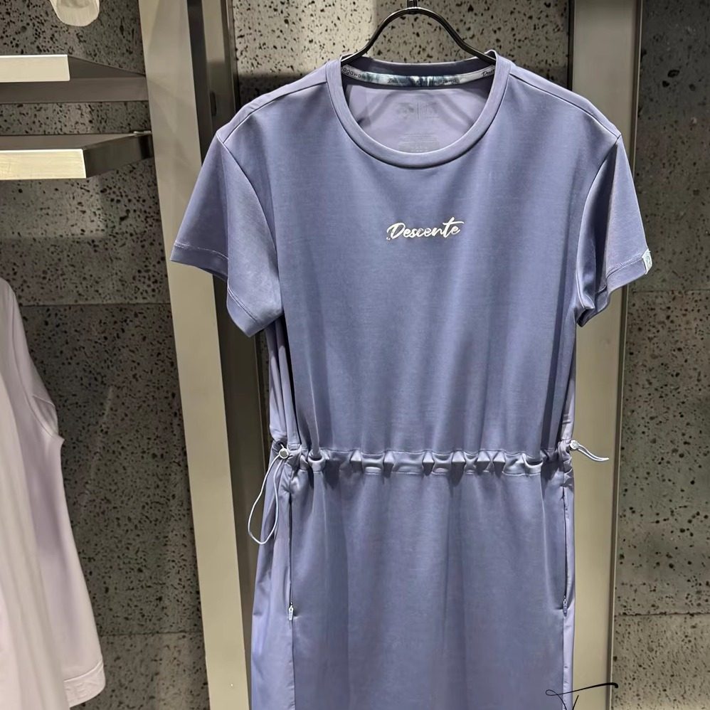 DESCENTE/迪桑特女运动透气休闲短袖套头针织连衣裙D4232XHO29-DB