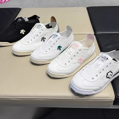 DESCENTE迪桑特25夏经典款男女一脚蹬布鞋D5231LSN1A/D5232LSN1A