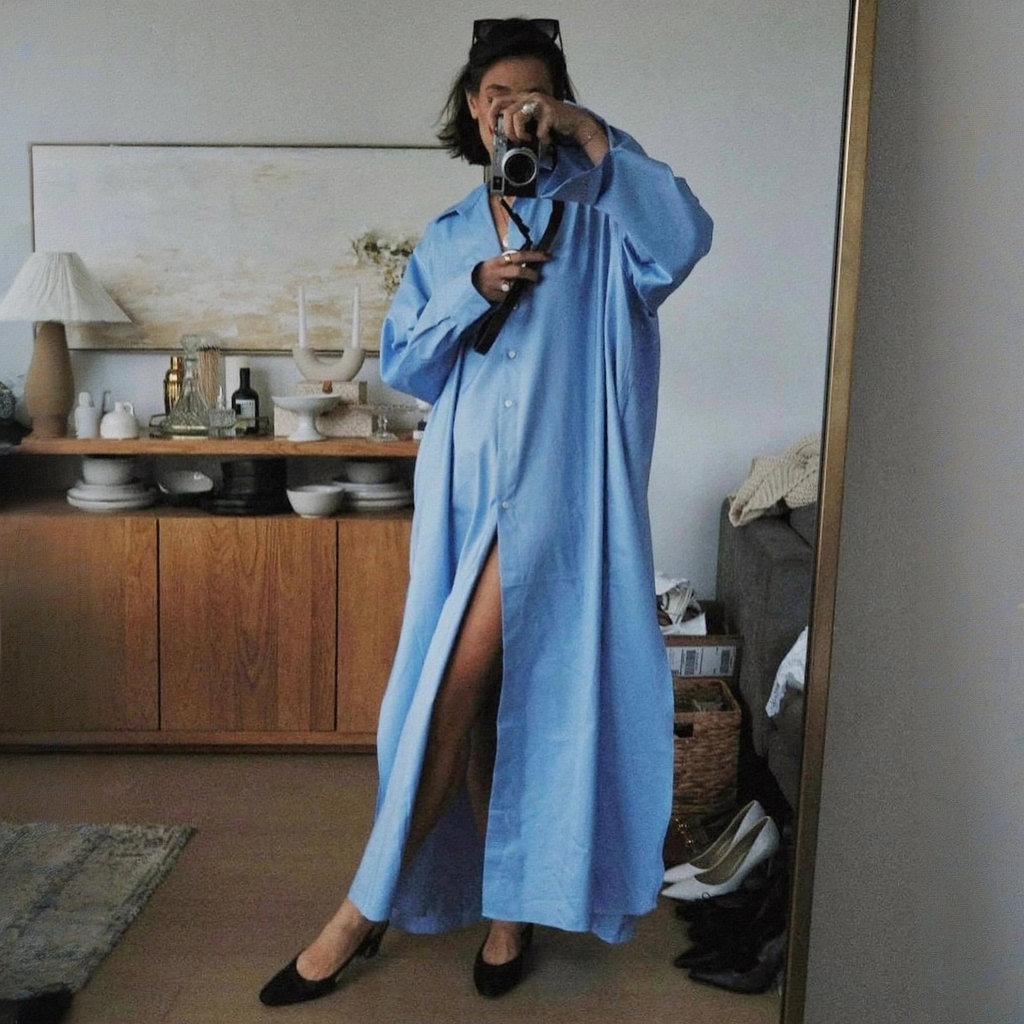 超长免烫仙气宽松防晒衫飘逸衬衫