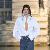 衬衫 kaia同款 走秀白色洋气韩范宽松衬衣慵懒高级感设计感小众长袖