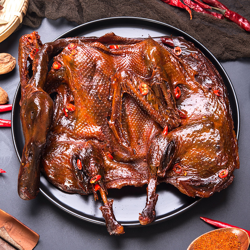 山湖肴常德酱板鸭香辣味湖南特产手撕鸭特辣熟肉类休闲小零食好吃