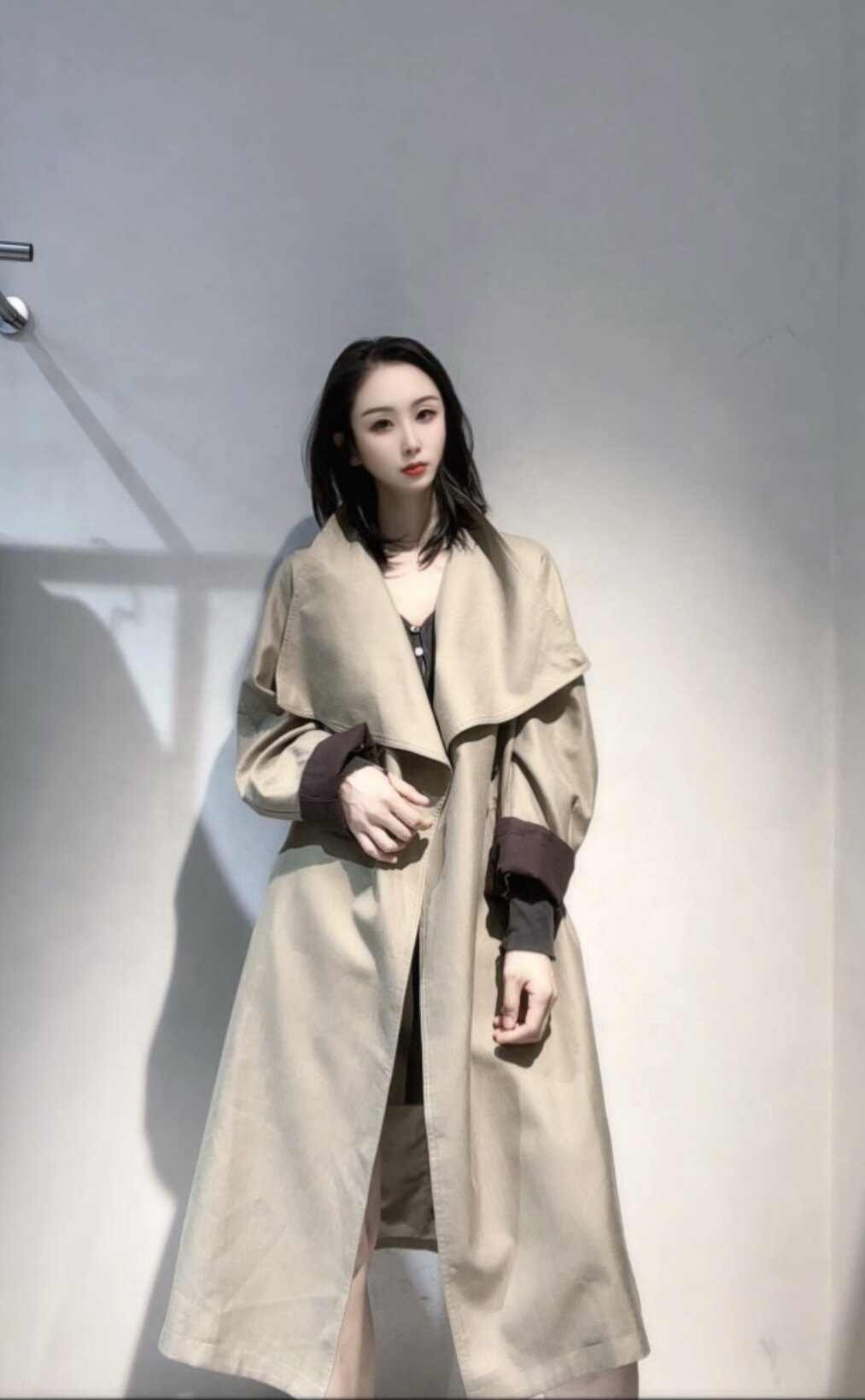 南油货风衣女2026秋新款高级感休闲 英伦风大牌气质长款风衣外套