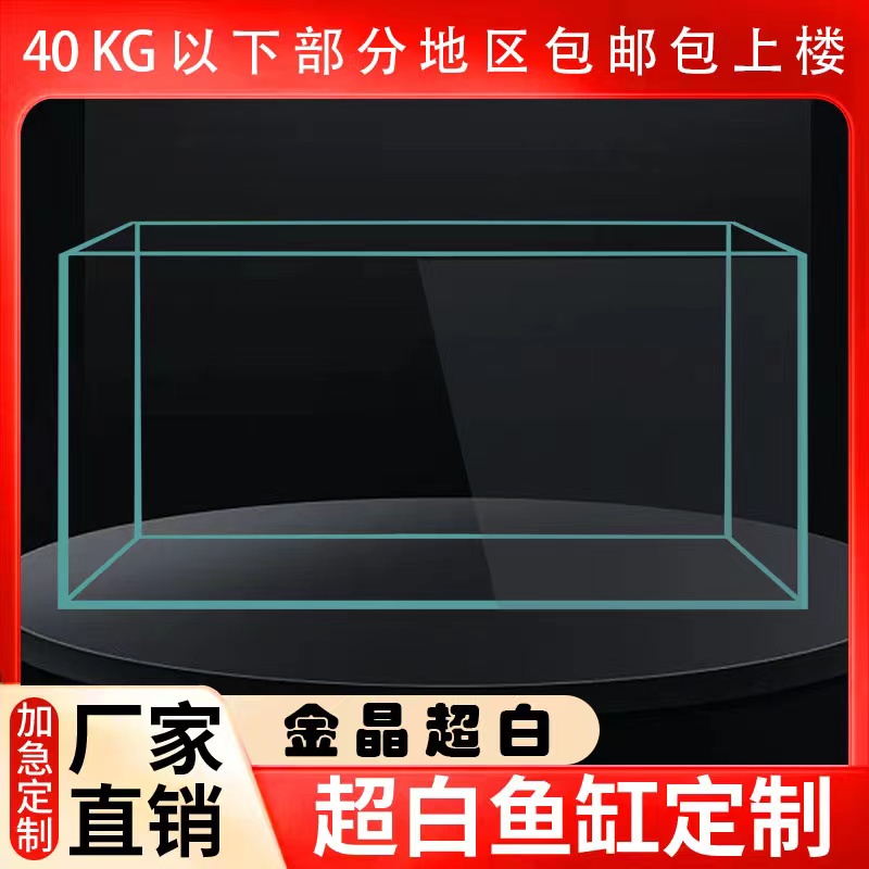 金晶超白鱼缸定制客厅长方形桌面高清小型龙鱼缸订做透明玻璃鱼缸