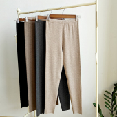 打底 双面磨毛无痕修身 330克蚕丝羊毛德绒保暖裤 女士发热秋冬秋裤