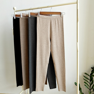 330克蚕丝羊毛德绒保暖裤女士发热秋冬秋裤双面磨毛无痕修身打底