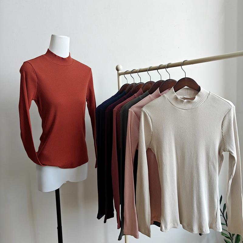 女士纯棉长袖打底衫T恤