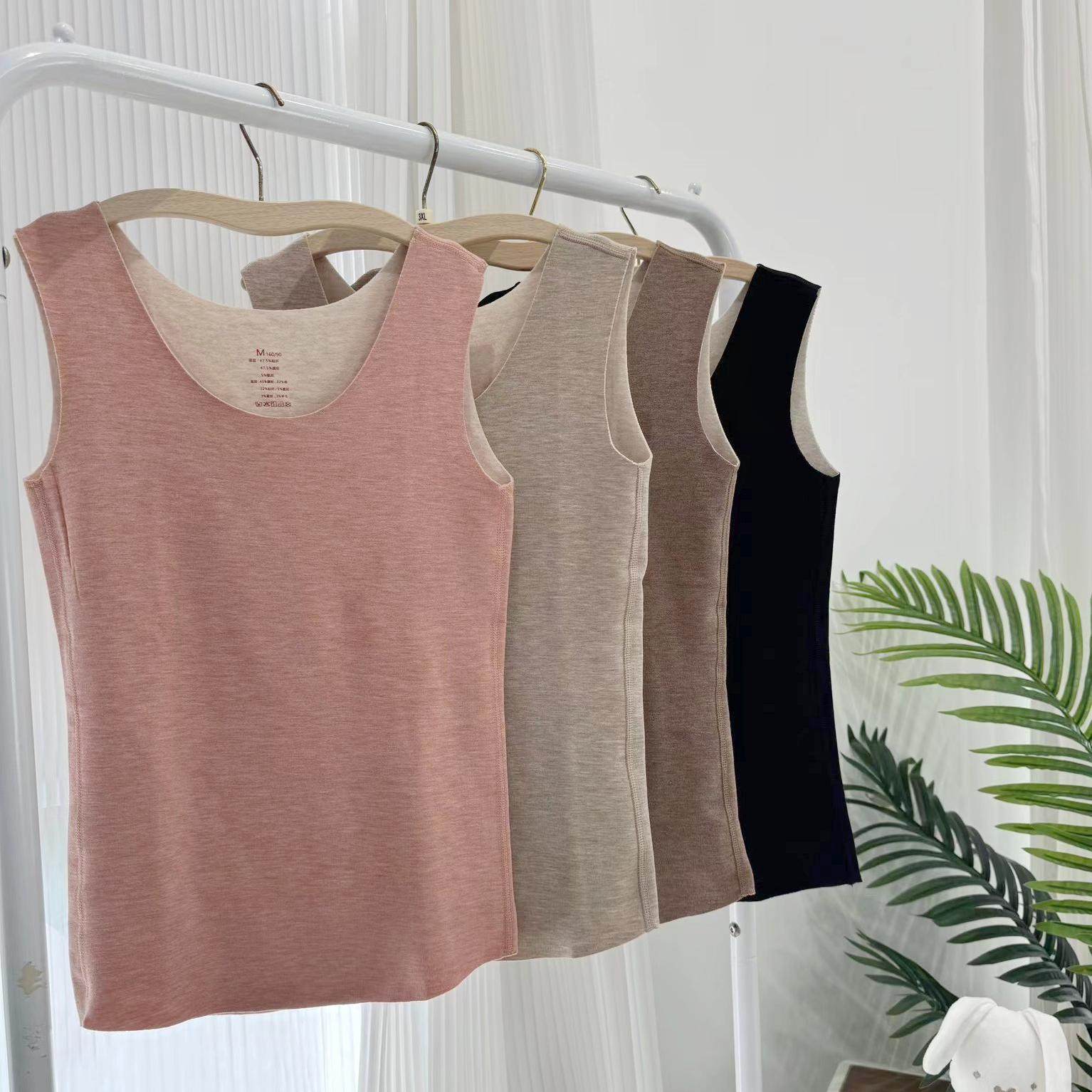 保暖背心羊毛蚕丝德绒女士发热