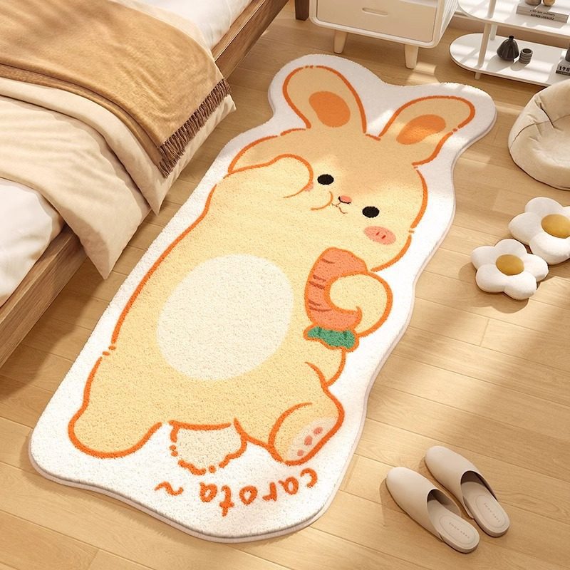 卧室床边毯卡通家用仿羊绒地毯吸水防滑易打理柔软耐用一件代发