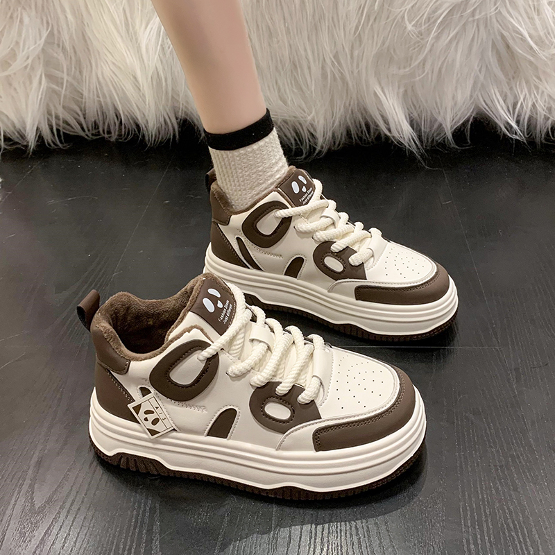 踩屎感二棉鞋女款2024秋冬新款加绒加厚保暖学生运动板鞋34码