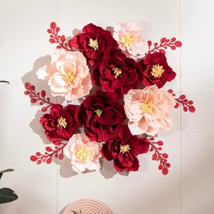 喜嫁婚房布置喜庆结婚氛围感装饰门贴晨袍拍照道具卧室背景墙贴纸