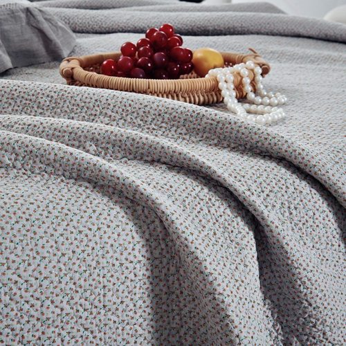 全棉花边床盖三件套柔软亲肤加厚纯棉床单四季通用榻榻米炕盖被单