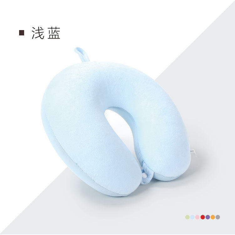 素色粒子U型枕护颈枕 办公室坐车飞机旅行靠枕学午睡枕 工厂现货