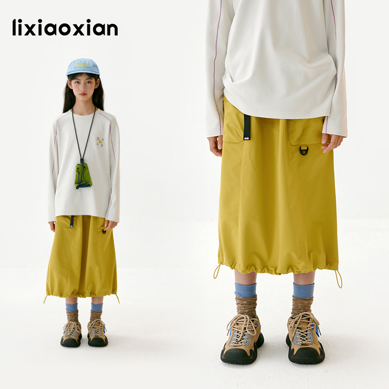 梨小闲原创女童户外运动登山半裙