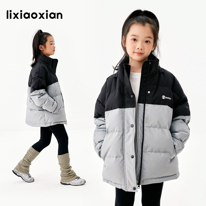 梨小闲儿童杜邦三防90绒羽绒服