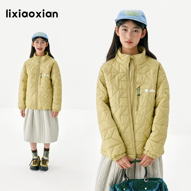梨小闲原创女童冬款轻暖绗棉棉衣